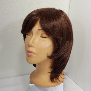 SOLD - Mono Top Wig Layered Bob Auburn Brown NWT